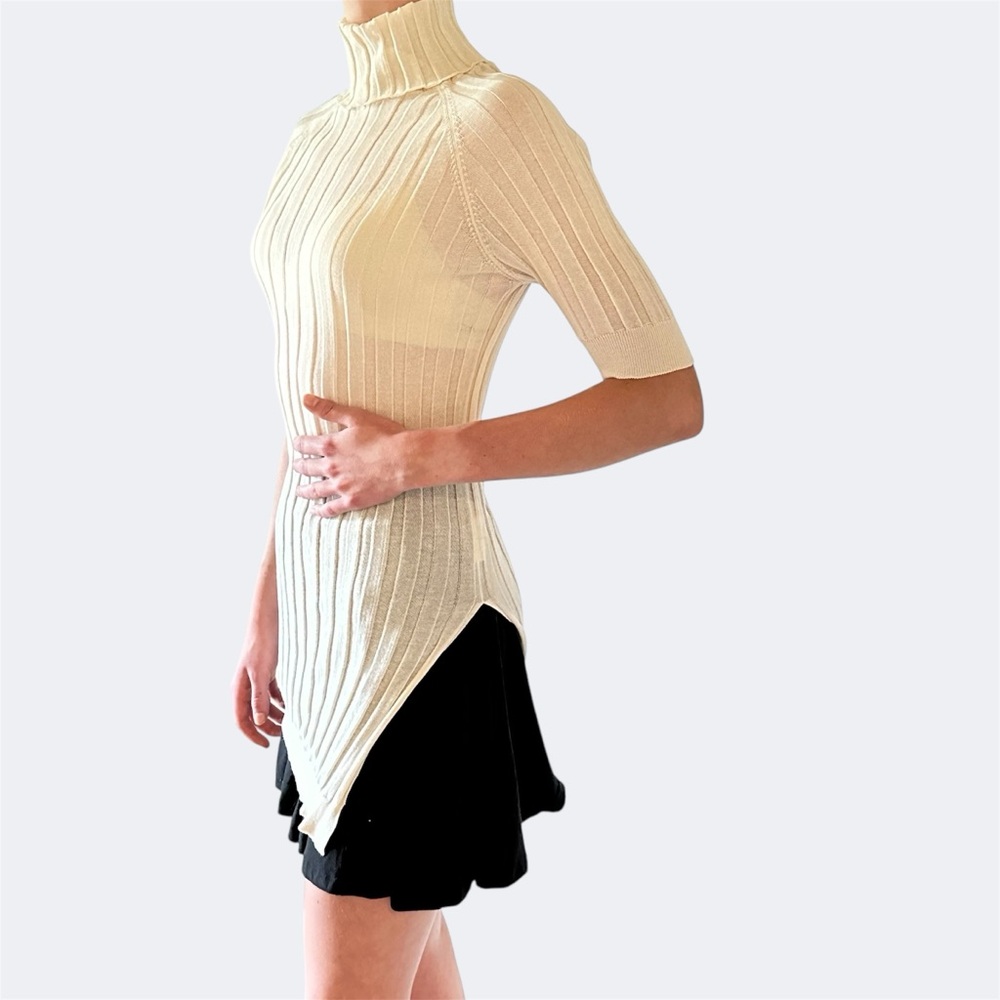 BRUNELLO CUCINELLI NWOT Ribbed Cotton Turtleneck Top🌸